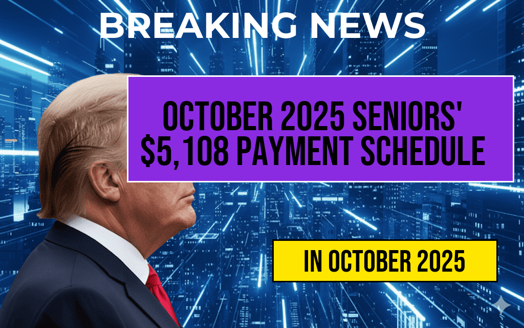 Comprehensive October 2025 Payment Schedule for Seniors: $5,108 Stimulus Payment Available