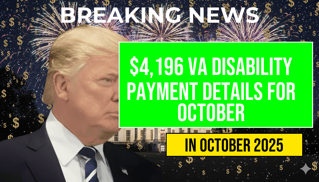 October 2025 to Bring $4,196 VA Disability Payment: Eligibility Requirements and Full Payment Schedule Explained
