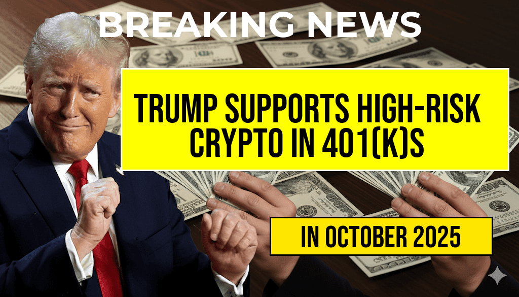 Trump Advocates for Allowing High-Risk Crypto Investments in 401(k) Retirement Plans.