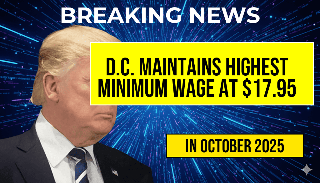 Washington D.C. Retains Title of Highest Minimum Wage at $17.95 per Hour